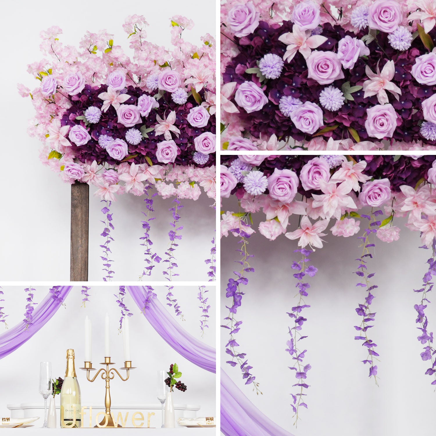 Rose Backdrop Flower Arrangement 4 picture